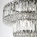 Круглая люстра с хрустальным декором Harmonica Crystal Round Chrome Chandelier варинант исполнения - 2 | Loft Concept в Барнауле