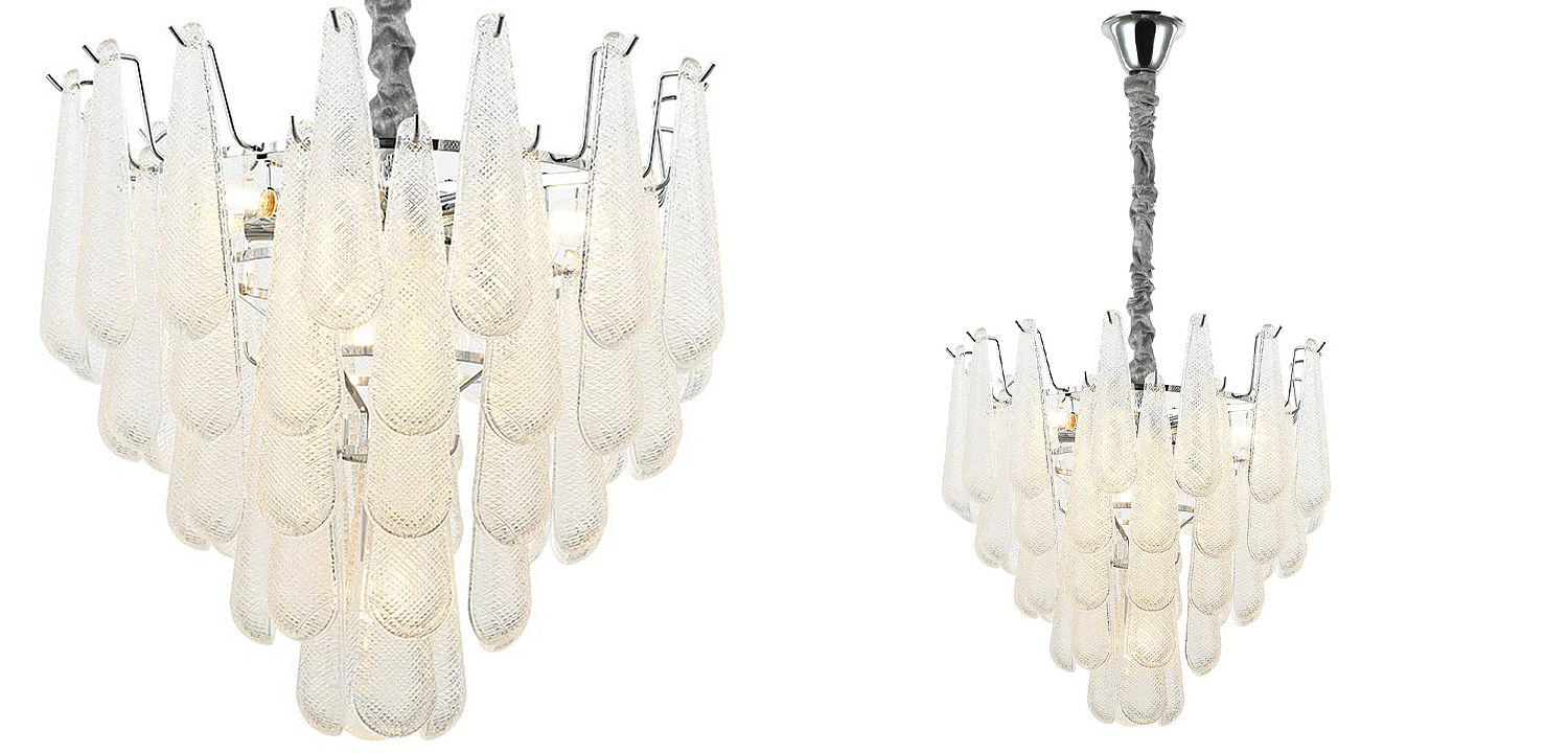 Люстра Textured Glass Drops Chandelier 13 Люстра Textured Glass Drops Chandelier 13 - Loft-Concept в Барнауле