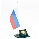 Флагшток с гербом России из натурального камня змеевик Stone Flagpole варинант исполнения - 2 | Loft Concept в Барнауле