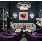 Диван трехместный велюровый серый Island of Comfort варинант исполнения - 5 | Loft Concept в Барнауле