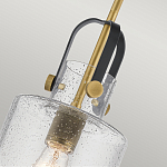 Подвесной светильник с цилиндрическим плафоном из прозрачного стекла с пузырьками Kichler варинант исполнения - 4 | Loft Concept в Барнауле