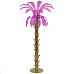 Торшер Glass Decorated Palm Floor Lamp Pink Листья Пальмы  варинант исполнения - 3 | Loft Concept в Барнауле