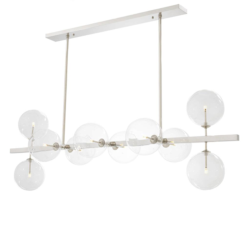 Люстра Chandelier Largo Nickel Никель Прозрачное Стекло Люстра Chandelier Largo Nickel Никель Прозрачное Стекло в Барнауле | Loft Concept