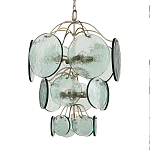 Люстра с каскадом из круглых декоративных элементов Discs of Light варинант исполнения - 2 | Loft Concept в Барнауле