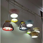 Подвесные светильники в виде чаши с цветочным блюдцем Flower Reversal варинант исполнения - 6 | Loft Concept в Барнауле