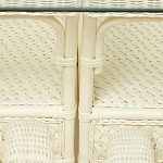 Комплект обеденный из ротанга Eloise grand white варинант исполнения - 14 | Loft Concept в Барнауле