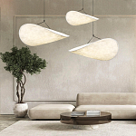 Подвесной светильник с белым тканевым плафоном в форме облака Crystal Cloud Junction варинант исполнения - 8 | Loft Concept в Барнауле