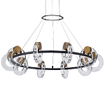 Кольцевая люстра с круглыми стеклянными плафонами в виде колец Olympe Glass Chandelier варинант исполнения - 1 | Loft Concept в Барнауле