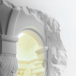 Встраиваемый в стену гипсовый светильник под покраску с колоннами и арками в античном стиле Antiquity Athena варинант исполнения - 14 | Loft Concept в Барнауле