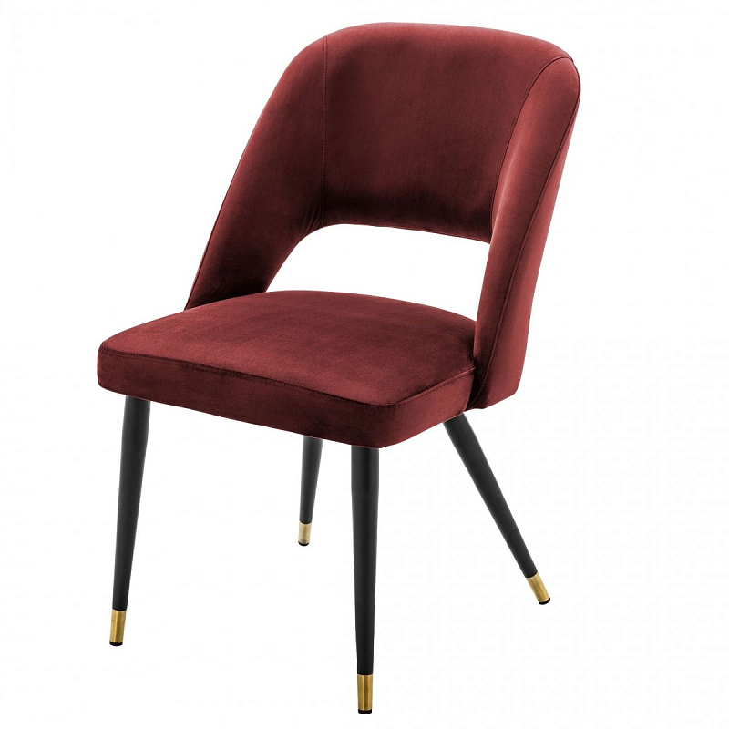 Стул Eichholtz Dining Chair Cipria Bordeaux Черный Латунь Красный Стул Eichholtz Dining Chair Cipria Bordeaux Черный Латунь Красный в Барнауле | Loft Concept