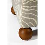 Банкетка Wakonda Gray Zebra с деревянными шариками  варинант исполнения - 5 | Loft Concept в Барнауле