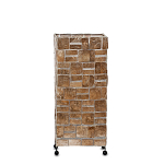 Торшер из перламутра на металлическом каркасе Indonesian Tower 2 варинант исполнения - 2 | Loft Concept в Барнауле