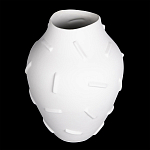 Декоративная ваза белая керамическая с абстрактным объемным декором Molecule Collection варинант исполнения - 3 | Loft Concept в Барнауле