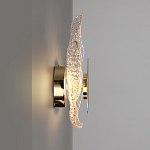 Бра с рельефным волнообразным стеклянным плафоном и вставкой из мрамора Liquid Stone варинант исполнения - 2 | Loft Concept в Барнауле