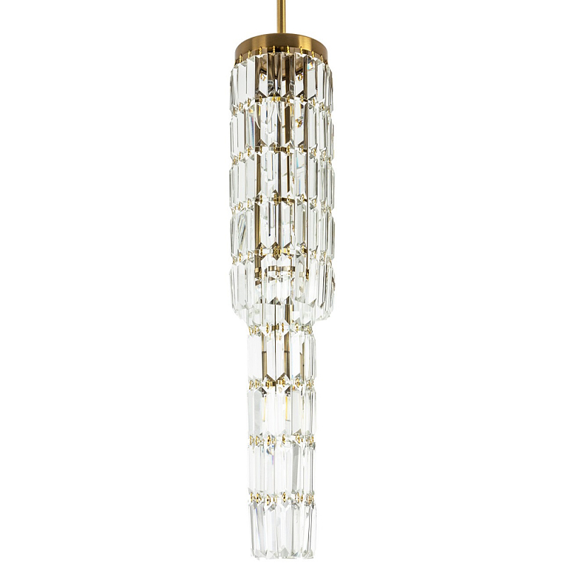 Многоярусная люстра с прямоугольными хрустальными подвесками Allard Crystal Chandelier 3 Прозрачное Стекло Латунь Многоярусная люстра с прямоугольными хрустальными подвесками Allard Crystal Chandelier 3 Прозрачное Стекло Латунь в Барнауле | Loft Concept