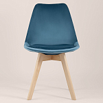 Стул с мягким велюровым сиденьем Arvika Blue варинант исполнения - 3 | Loft Concept в Барнауле