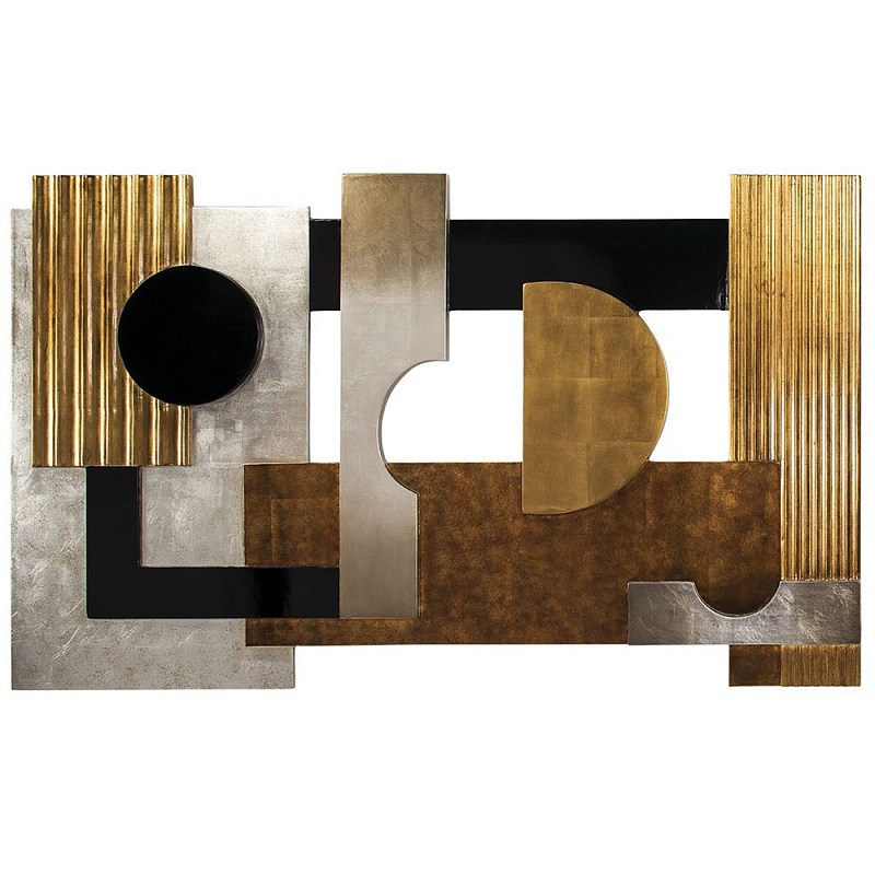 Настенный декор Abstract Geometry Латунь Черный Серебряный в Барнауле | Loft Concept 