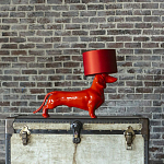 Настольная лампа COLLECTION OF DOGS с абажуром Такса варинант исполнения - 2 | Loft Concept в Барнауле