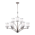 Люстра с белыми стеклянными плафонами в форме цилиндра Feiss варинант исполнения - 6 | Loft Concept в Барнауле