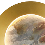 Бра в форме диска цвета латунь Brass Borders варинант исполнения - 3 | Loft Concept в Барнауле