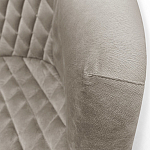 Барный стул со спинкой и мягкой обивкой с ромбами на 4-х деревянных ножках Бежевый Велюр Ava Charm варинант исполнения - 4 | Loft Concept в Барнауле