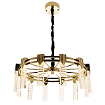 Люстра с прямоугольными хрустальными плафонами Glass Rectangles Gold Chandelier 60 варинант исполнения - 3 | Loft Concept в Барнауле