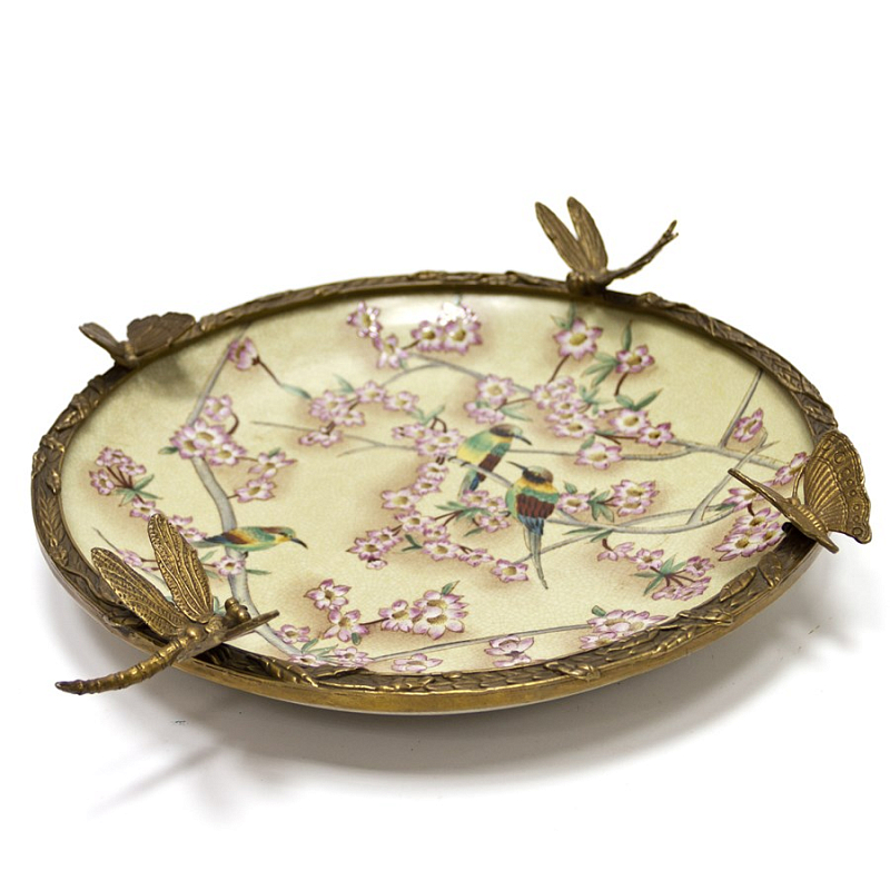 Блюдо Dragonfly Dish Бежевый Бронза в Барнауле | Loft Concept 