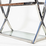 Металлический стеллаж со стеклянными полками Molecule варинант исполнения - 3 | Loft Concept в Барнауле