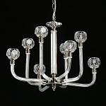 Люстра с 8-ю лампами и гранеными стеклянными плафонами Prism Gala варинант исполнения - 4 | Loft Concept в Барнауле