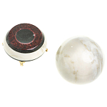 Шар декоративный на подставке из натуральных камней Змеевик и Мрамор Белый Natural Stone Spheres 10.5 см варинант исполнения - 2 | Loft Concept в Барнауле