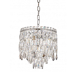 Люстра круглая с хрустальными подвесками на серебряном каркасе Roul Crystal Light варинант исполнения - 11 | Loft Concept в Барнауле