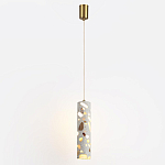 Подвесной светильник с цилиндрическим белым бетонным плафоном Terrazzo Light варинант исполнения - 2 | Loft Concept в Барнауле