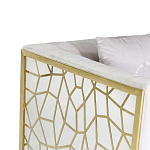 Кресло велюровое серое с фактурным каркасом золотистого цвета Best Traits варинант исполнения - 2 | Loft Concept в Барнауле