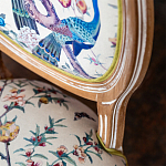 Стул из массива бука с изображением птиц и цветов Beige Green Chinoiserie Garden Chair варинант исполнения - 3 | Loft Concept в Барнауле