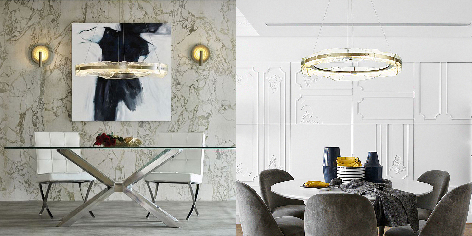 Люстра Ring horizontal glass chandelier Люстра Ring horizontal glass chandelier - Loft-Concept в Барнауле