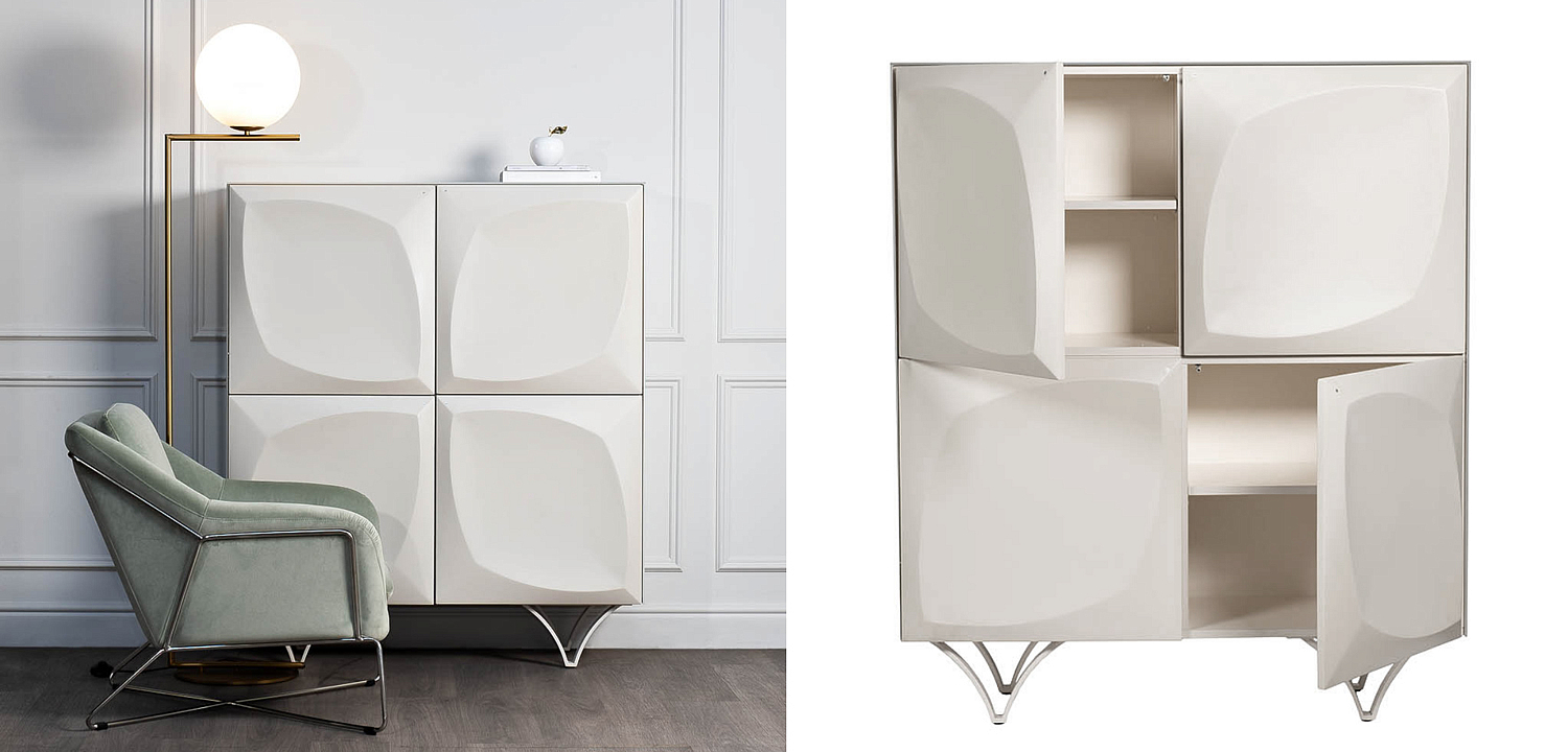Комод с рельефным фасадом White Orchid Белый Комод с рельефным фасадом White Orchid Белый - Loft-Concept в Барнауле