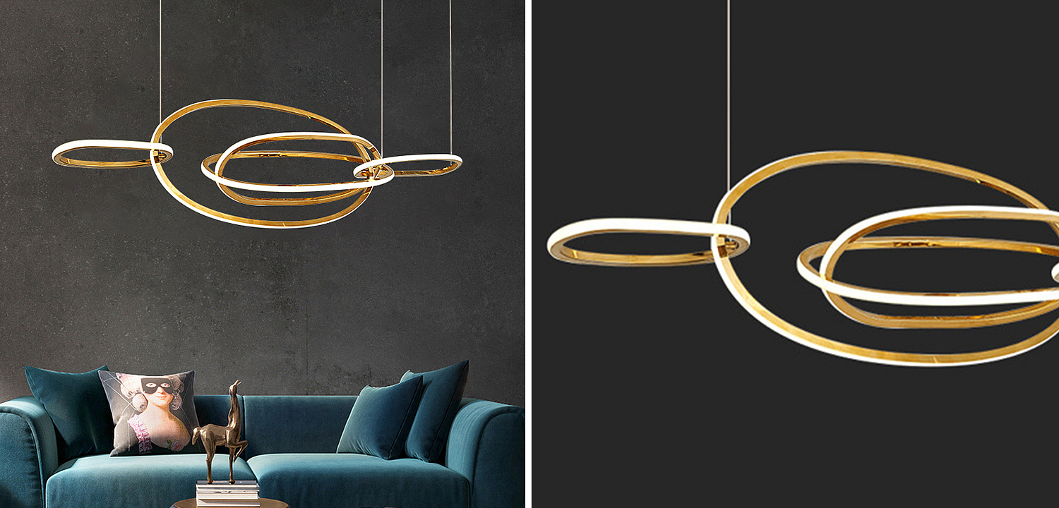 Люстра Horizontal Gold Oval Rings Chandelier Люстра Horizontal Gold Oval Rings Chandelier - Loft-Concept в Барнауле