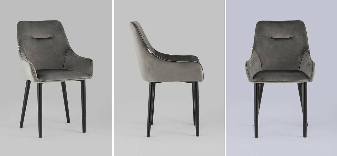 Стул Joan Chair Велюр Графит Стул Joan Chair Велюр Графит - Loft-Concept в Барнауле