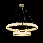 Люстра с 2-мя кольцами из натурального камня с регулируемыми плафонами Durability of Stone варинант исполнения - 5 | Loft Concept в Барнауле