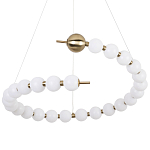 Люстра в виде спирали с сферическими акриловыми плафонами Pearls Suspension Brass Spiral Chandelier варинант исполнения - 1 | Loft Concept в Барнауле