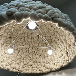 Вязаный подвесной светильник из шерсти Dome Wool Lamp  варинант исполнения - 4 | Loft Concept в Барнауле
