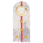 Часы погон МВД подарочные настольные из натурального камня Мрамор Military Clock варинант исполнения - 16 | Loft Concept в Барнауле