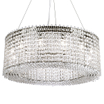 Круглая люстра с хрустальными подвесками хром Crystal Art Chrome Chandelier 12 варинант исполнения - 1 | Loft Concept в Барнауле