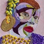 Картина с вышивкой Портрет wall panel People with the yellow ear 4 варинант исполнения - 1 | Loft Concept в Барнауле