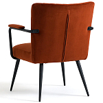 Кресло бархатное с подлокотниками на металлическом каркасе Oriel Retro Armchair варинант исполнения - 4 | Loft Concept в Барнауле