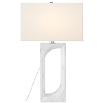 Настольная лампа на прямоугольном корпусе с тканевым абажуром One Piece Support варинант исполнения - 2 | Loft Concept в Барнауле