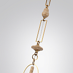 Подвесной светильник с круглым прозрачным плафоном и декоративной каменной вставкой Tectona  варинант исполнения - 6 | Loft Concept в Барнауле