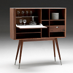 Дизайнерский комод-буфет на высоких ножках с выдвижными ящиками и открытыми полками Joshar варинант исполнения - 3 | Loft Concept в Барнауле