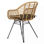 Стул с ротанговым плетением Wicker Half Chair с подлокотниками варинант исполнения - 3 | Loft Concept в Барнауле