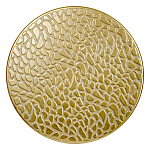 Журнальный столик с конусообразной основой и текстурной поверхностью золотого цвет Ethnic Metal варинант исполнения - 1 | Loft Concept в Барнауле